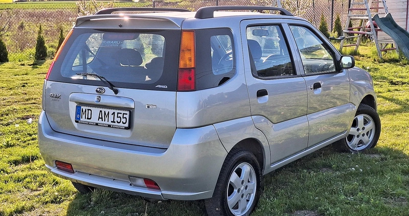 Subaru Justy cena 13900 przebieg: 181000, rok produkcji 2006 z Słomniki małe 191